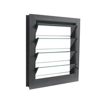 Stores à lamelles sur mesure en aluminium avec cadre en aluminium et verre fixe pour fenêtres à lamelles de maison