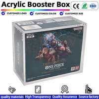 Boîte de présentation en acrylique transparente pour One Piece OP 07 Double Legend Booster Box, avec fermeture magnétique N52, boîte organisatrice anti-UV