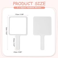 Nouveau Miroir de Maquillage Carré Portable 2026 avec Impression de Logo Personnalisé, Noir et Rose, Miroir Cosmétique à Main avec Fonctionnalités Personnalisables