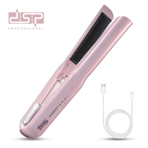 Lisseur de cheveux Dsp Mini portable rose, outil professionnel de salon pour les voyages et l'utilisation en dortoir - Product Image 1