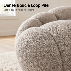 Removable Washable Cover Compressed <strong>Bean</strong> <strong>Bag</strong> Sofa Particle Cotton Filling Soft <strong>Boucle</strong> Lazy Chair Wholesale OEM ODM - Product Image 4