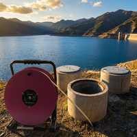 Sondeur portable de niveau d'eau souterraine pour barrages hydroélectriques avec alarme sonore et LED, outil de forage IP68