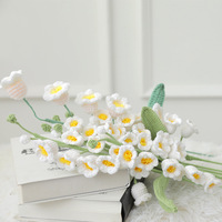 Kreativer Handgefertigter Wollblumenstrauß Kleine Gänseblümchen Rosen Maiglöckchen Anthurien - Muttertag Ostern Heimdekoration 5 Farben