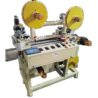 Machine de découpe et de laminage automatique intelligente à entraînement pneumatique pour rubans, avec emballage en bois pour l'habillement et les textiles