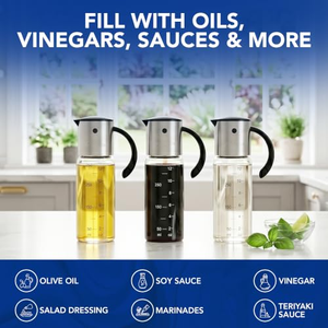 Distributeur d'huile et de vinaigre en verre Red Dot Design, automatique et à gravité, pour cuisine, salade, 500 ml - Product Image 5