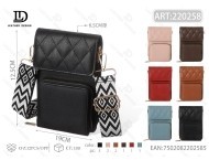 Petit sac à bandoulière pour téléphone portable pour femme, en microfibre, en cuir synthétique, fermeture à glissière, toutes saisons - Product Image 1