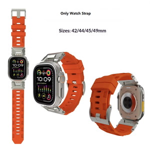 สายนาฬิกาซิลิโคนขายส่งจากโรงงานสำหรับ Apple Watch Ultra 49 มม. SE 44 มม. 45 มม. 42 มม. ทุกซีรีส์ หน้าปัดใหญ่ สายนาฬิกาแบบสปอร์ต - Product Image 2