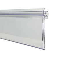 Vente en gros PVC plastique Snap-in données billet canal bande gondole étagère UPC billet canal porte-étiquette bande avec signe poignée