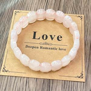 Bracelet en pierre naturelle avec perles de verre colorées, pierre de naissance, avantages professionnels, logo personnalisé, gestionnaire de compte dédié - Product Image 3