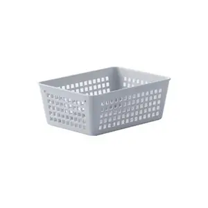 Panier de rangement en rotin et plastique, panier de bureau pour organiser le stockage