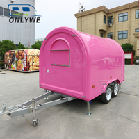 ONLYWE Remorque de cuisine mobile personnalisée Hamburg Cart, certifiée CE DOT, pour restaurant, camion de restauration, food truck