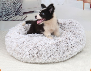 Fluppy Faux Fur Donut Haustier bett Umwelt freundliches Luxus-Rundbett für Hunde und Katzen Factory Direct Drop Shipping - Product Image 6