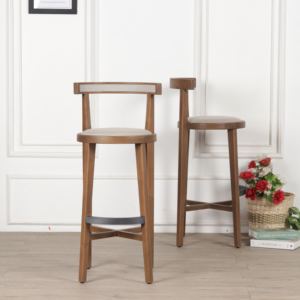 Descubre la Silla de Bar Comercial Ardena de Madera Maciza Moderna, Diseño Elegante y Artesanía de Calidad para la Colección de Muebles de Cocina - Product Image 1