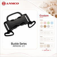 ANMCO Fabriqué en Chine Boucle de déverrouillage centrale en plastique à 3 points de 1 pouce pour poussette