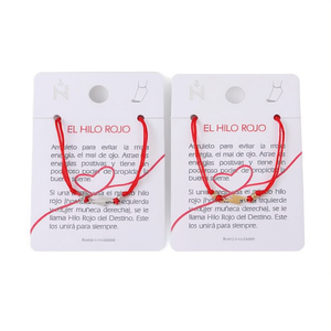 Cavigliera in acciaio inossidabile El Hilo Rojo con braccialetto a filo rosso per donna, gioielli alla moda fatti a mano, set da 12 pezzi - Product Image 2