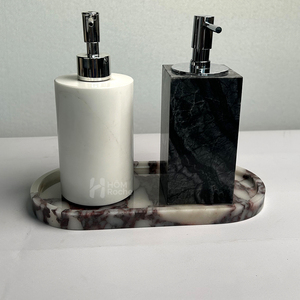Bandeja Ovalada de Mármol para Baño de Hotel Moderno, Color <span class=keywords><strong>Viola</strong></span>, para Perfume, Diseño Duradero para Villa y Apartamento - Product Image 1
