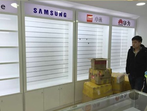 Acrylic hiển thị đứng bằng gỗ điện thoại di động Phụ Kiện hiển thị kệ giá điện thoại di động cửa hàng đồ nội thất - Product Image 5