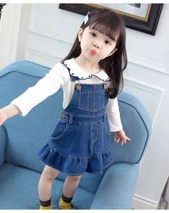 E2woo Nouveaux vêtements pour enfants, robe en jean bleu courte et décontractée pour petites filles avec poches, provenant d'un fournisseur chinois - Product Image 4