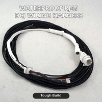 Conector RJ45 DCJ de 10 Bobinas, Impermeable IP67, 350 mm, Arnés de Cableado de Cobre Estañado con Aislamiento de PVC, Revestimiento de Aluminio