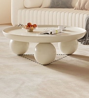 Nordique moderne simple petit appartement maison salon 2023 nouvelle table style crème table basse ronde table à thé minimaliste
