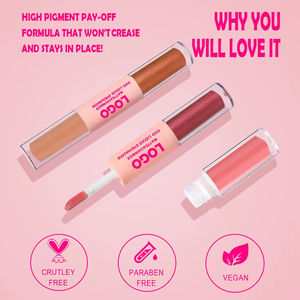 <span class=keywords><strong>Fard</strong></span> <span class=keywords><strong>à</strong></span> paupières liquide scintillant haute pigmentation, personnalisé en gros, 2 en 1, imperméable, marque privée - Product Image 2