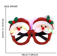 Meistverkaufte Weihnachtsmann-Brille im LED-Stil für Kinder und Erwachsene, Partydekoration, Weihnachtsbrillengestell
