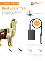 S7 alat ultrasonik hewan, perangkat portabel hewan kehamilan sapi babi kuda Ultrasound