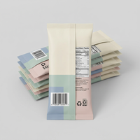 Sac à fermeture arrière imprimé sur mesure avec motif de dessin animé |   Pack de bâtonnets colorés pour bonbons et poudres |   Sachet refermable de qualité alimentaire pour les collations