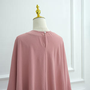 Ensemble robe et cape élégante musulmane décontractée grande taille avec ceinture, tenue deux pièces qui affine la taille, chic pour femmes, tenue de soirée décontractée - Product Image 5