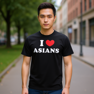 Maglietta I Love Asians Nera Unisex Promozionale - Product Image 3