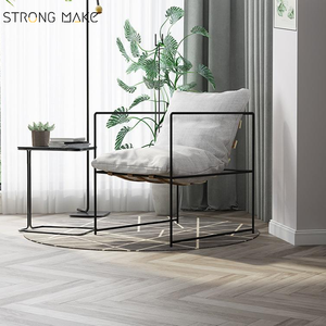 Divano singolo nordico di lusso poltrona moderna <span class=keywords><strong>in</strong></span> <span class=keywords><strong>pelle</strong></span> con accento poltrona moderna poltrona con struttura <span class=keywords><strong>in</strong></span> metallo per soggiorno - Product Image 5