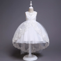 E2woo ODM Vestido de Fiesta para Niñas al por Mayor, con Apliques Florales de Encaje, Ecológico, Transpirable, Hasta la Rodilla, Estilo Dulce