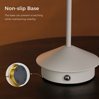 Lampes de table sans fil nordiques de qualité supérieure, décoration d'intérieur, lampes de nuit rechargeables par USB, lampes de bureau LED modernes et mignonnes en métal pour salle à manger, café