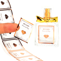 Autocollants transparents personnalisés, imperméables, autocollants de luxe avec feuille d'or, impression d'étiquettes personnalisées pour l'emballage de marques, étiquettes en rouleau