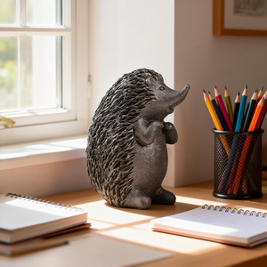 Kerstfiguurtje voor buiten, van hars, met de hand beschilderd, artistiek tuinornament - Product Image 2