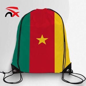 Sac à cordon portable personnalisé en polyester 210T avec drapeaux nationaux des Pays-Bas, Haïti et Ghana pour événements sportifs et activités électorales - Product Image 6