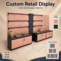Vitrine d'îlot sur mesure pour bijouterie, mobilier commercial pour boutique de bijoux, présentoir de bijouterie personnalisé en gros