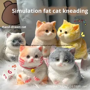 Simulation chaton jouet à presser soulagement du stress haute apparence rebond lent artefact en silicone grande taille 5 à 7 ans - Product Image 4