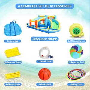 Tobogán inflable Sunsports para niños, Parque Acuático inflable grande para fiesta, casa de rebote inflable, tobogán hinchable con soplador - Product Image 5