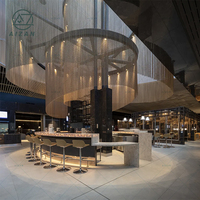 Meubles de bar commerciaux design de comptoir de bar rond de grande taille de luxe pour salon d'hôtel salon d'aéroport restaurant