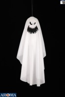 AROMA Fantôme suspendu d'Halloween qui bouge avec des sons effrayants et des tremblements pour votre jardin, véranda ou balcon