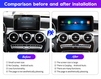 Écran multimédia radio sans fil CarPlay Android Auto 12,3'' Linux pour Mercedes Benz NTG5.0/4.5/4.0 C GLC W205 W204
