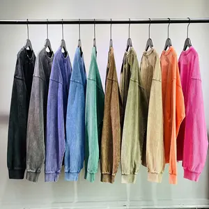 Yingling – sweat-shirt à capuche à manches longues et col rond, surdimensionné, uni, 250g