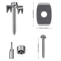 Clous de fixation de clôture résistants à la rouille, attaches pour clôture métallique, clips de clôture, goujons de clôture métalliques réutilisables pour ferme, ranch, jardin