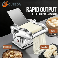 Machine à pâtes électrique compacte de comptoir, petit rouleau à pâte, coupe-nouilles et presse pour la pâte à dumplings et samosas