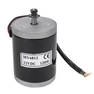Motor MY6812 de CC de 150W/120W/100W 12V/24V de alta velocidad con polea de correa, motor de escobillas pequeño para scooter doble - Product Image 5