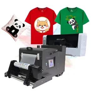 Zoomjet 2 Head I3200 Digital Dtf Printer 60cm Pet Film Offset T-Shirt mesin cetak Dtf dengan Shake Powder Dtf Printer