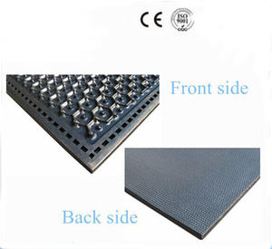 Büyük çiftlik çin hayvancılık döşeme için ince nervürlü siyah istikrarlı inek ve at kauçuk Mat üretilmiştir - Product Image 5