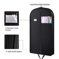 Housse de protection robuste et réutilisable en non-tissé imperméable pour robe de mariée, avec crochet de suspension, fermeture éclair centrale et fenêtre d'identification, modèle National pour mariée