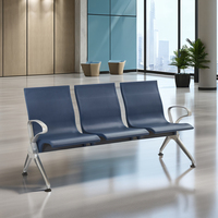 Chaises d'attente multi-places en cuir PU sur mesure pour hôpitaux, écoles et aéroports, avec cadre métallique durable - Design moderne, garantie 5 ans